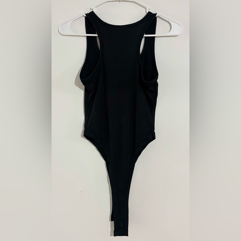 Black Ribbed Knit Bodysuit – Size Small - Picture 4 of 4